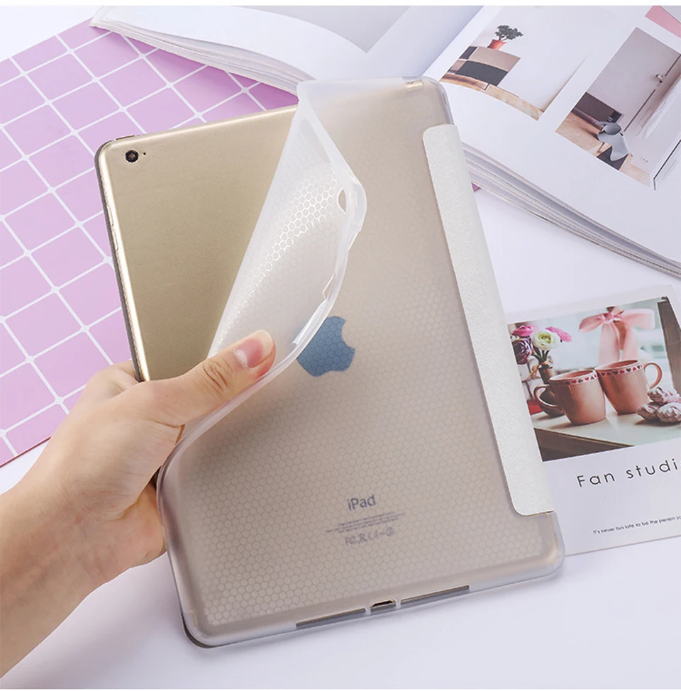 Мультфильм Искусственная кожа Чехол Чехлы для iPad air 3/Mini 5 Capa para ультратонкая мягкая термополиуретановая накладка на заднюю панель для iPad 2/3/4 Air 1/2 coque