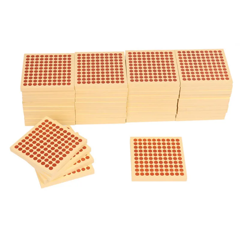 Буковые деревянные квадраты кубики математические игрушки Монтессори образование Обучающие цифры игровые материалы математические игрушки головоломки дошкольные средства - Цвет: 45 Wooden Squares