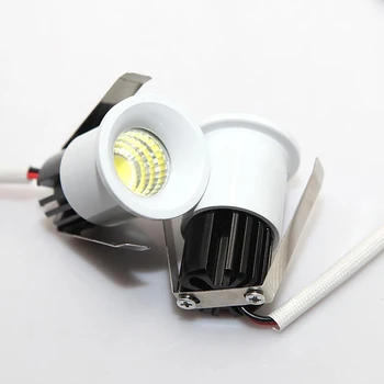 

50pcs/Lot 1W 3W Mini LED downlight white round ceiling spot lights 110V 220V led panel light Recessed Aluminum lamp Warm White