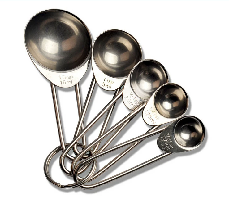 5pcs/Set Stainless Steel Measuring Spoons Cups Useful ...