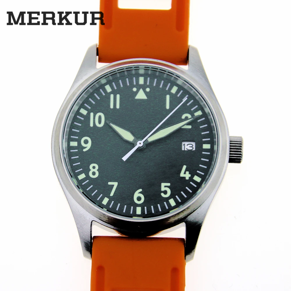 

Mens watch Diver watch Small 39MM Pilot Japan NH35 Type A Watch 200m Diver Watch Automatic movement Super Luminous B-UHR