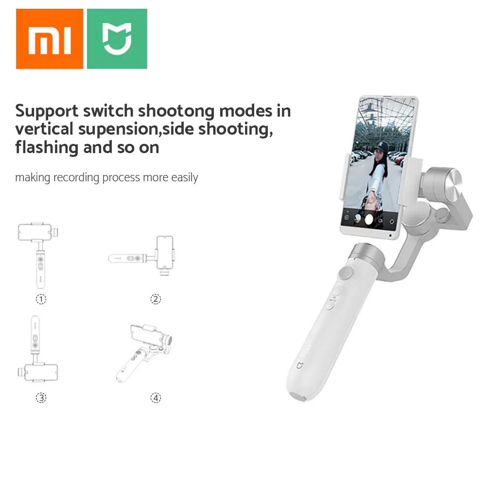Original Xiaomi Mijia SJYT01FM 3-Axis Handheld Gimbal Stabilizer 5000mAh Battery For Sports Action