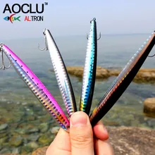 Aoclu wobbler super qualidade 4 cores 10.5cm 27g hard bait minnow manivela vib stik iscas de pesca baixo água salgada fresca 4 # vmc ganchos
