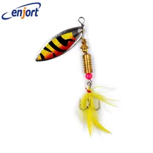 Enjort 5.7g-6 # ganchos de pesca señuelos spinner cebo de pesca wobbler artificial duro cebo de pesca tackle swimbait