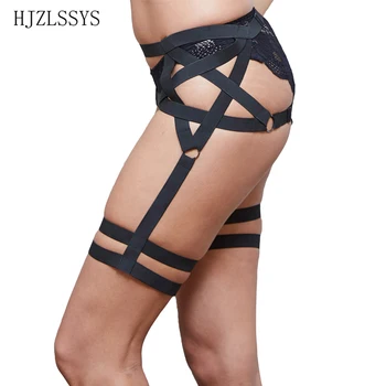 

Garter Belt of Women Bondage Gothic Pentagram Lingerie Sexy Harajuku Punk Rock Elastic Pentagram Harness Garterbelt