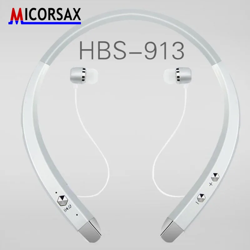 

MICORSAX New HBS-913 Wireless Headphones Headset Neckband Sports Headset Magnet Design Earphone Smartphones earphone