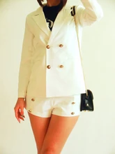 Spring New Small Suit Korean Women Casual Shorts Set Button Decoration Elegant Attractive Color Office Lady Suits