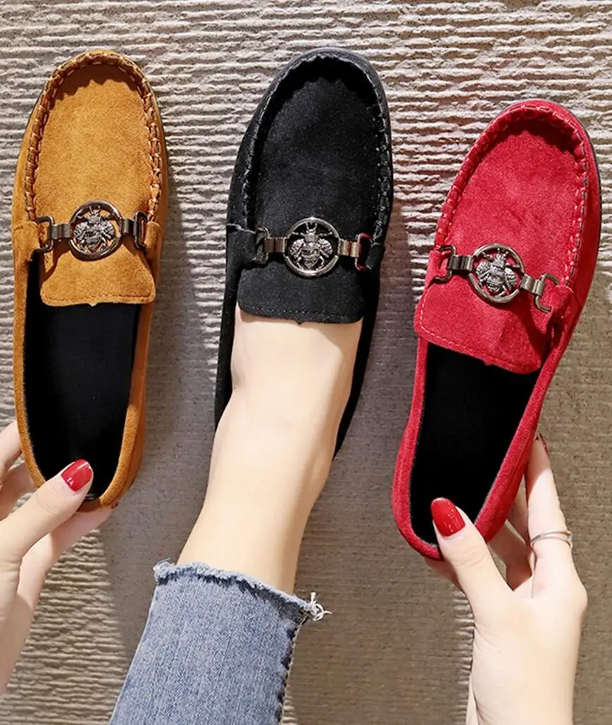 

chaussures femme 2018 Spring Autumn Casual Women's velvet Loafers Women Flat Heel Shoes ballerina Boat calzado mujer zapatillas