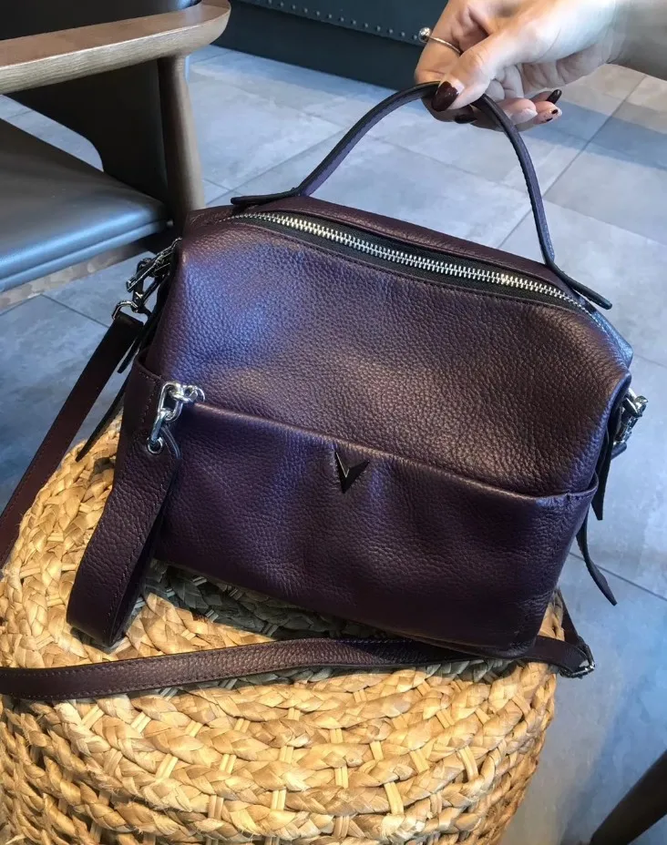 New Arrival 2019 Genuine Leather Bags Women Vintage Pillow Cow Leather Handbag Ladies Solid Casual Cross body Bolsa Feminina Tot New Arrival 2019 Genuine Leather Bags Women Vintage Pillow Cow Leather Handbag Ladies Solid Casual Cross body Bolsa Feminina Tot