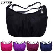 Нейлоновая водонепроницаемая сумка на плечо, одноцветная Повседневная сумка-мессенджер, женская сумка, сумки на плечо, сумки через плечо, горячая Распродажа