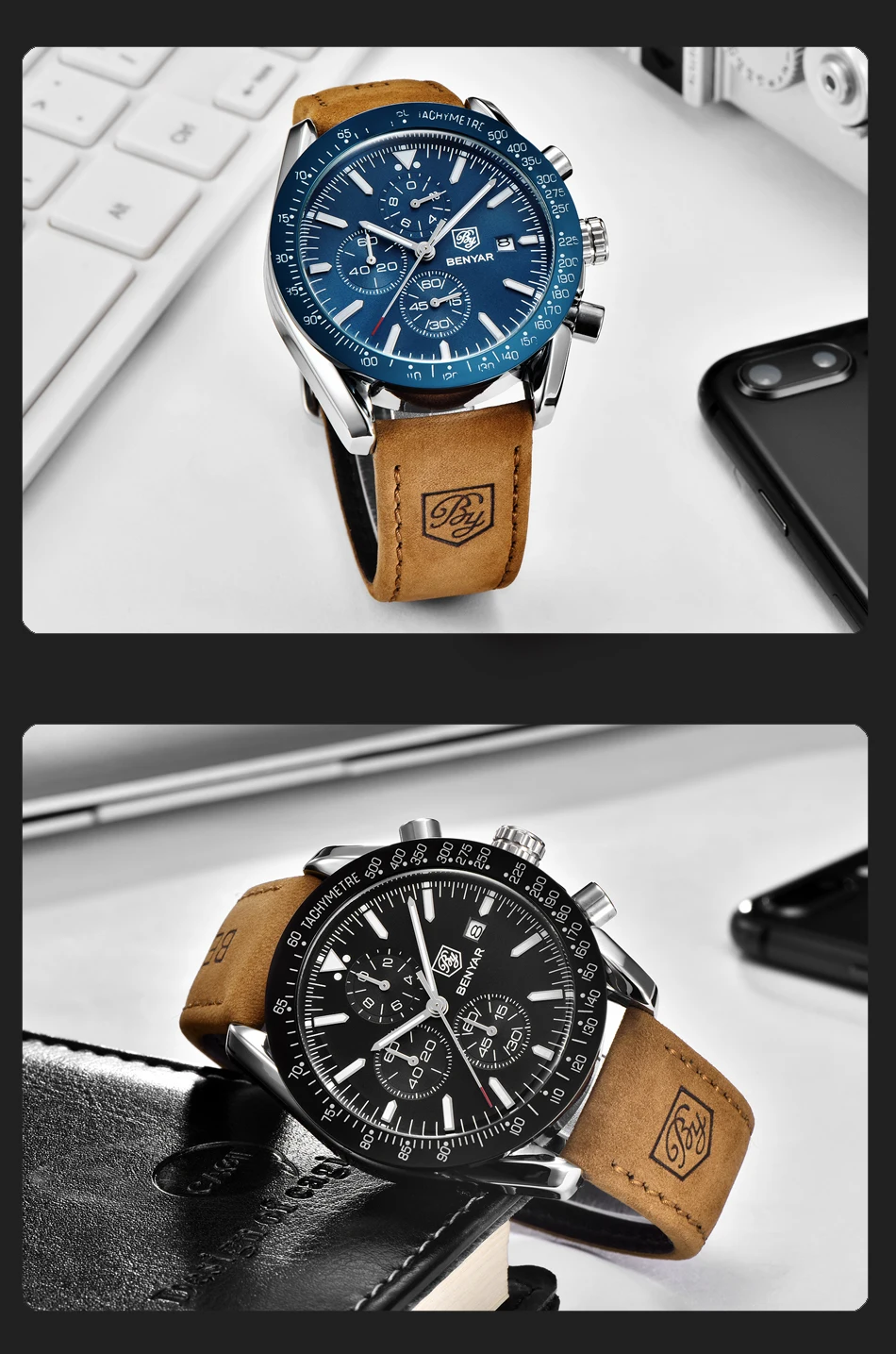 BENYAR новые мужские часы бизнес полностью Стальные кварцевые лучший бренд класса люкс повседневные водонепроницаемые спортивные мужские наручные часы Relogio Masculino