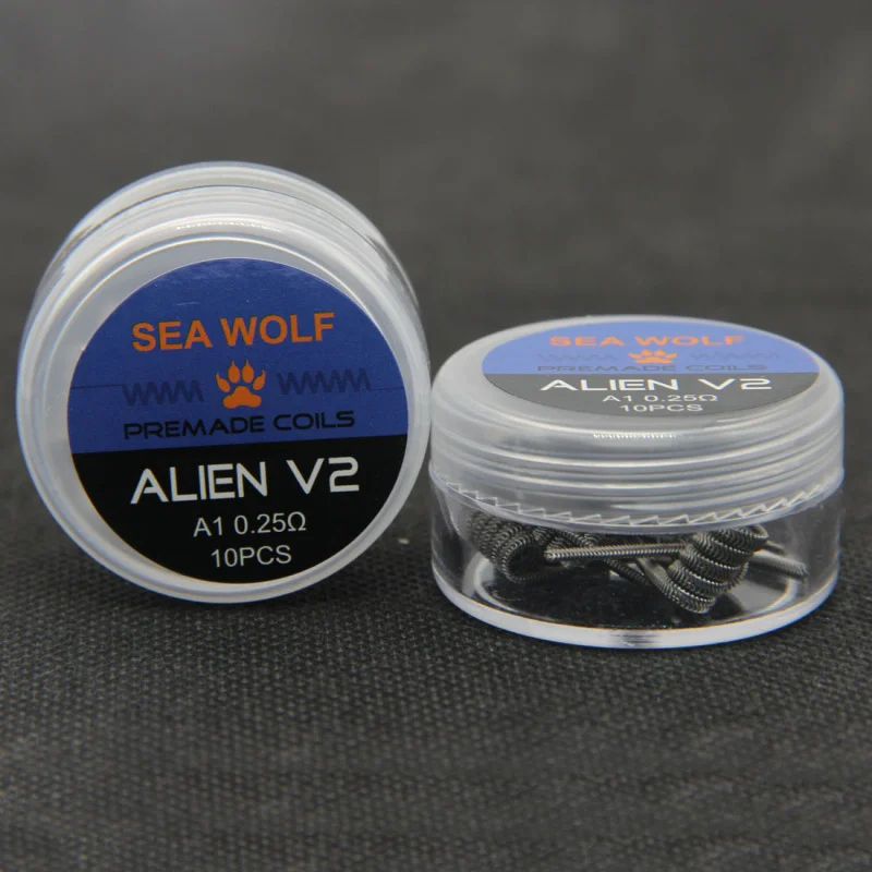 Море волка 10 шт. Alien V2 готовые катушки A1 для RDA RTA атомайзер DIY катушка|coil alien|fused