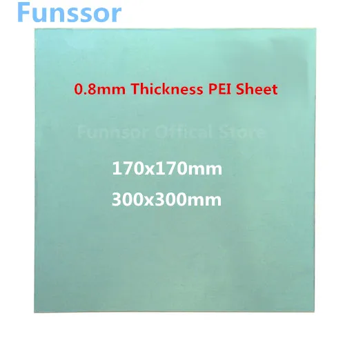 funssor 2 pcs 170mm 300mm lulzbot mini taz pei sheet with self lulzbot mini pei sheet