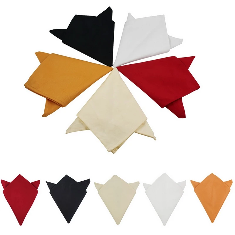 OurWarm 1 шт. квадратные хлопчатобумажные салфетки для свадебного украшения 5 цветов 30x30 см носовой платок вечерние принадлежности