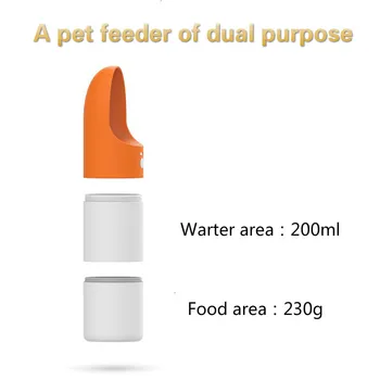 

Dog Feeder 2 in 1 Water and Food Outdoor Dog Water Bottle Pet Bowls Travel Food Supplies Container Dish Cup for Cats and Dogs