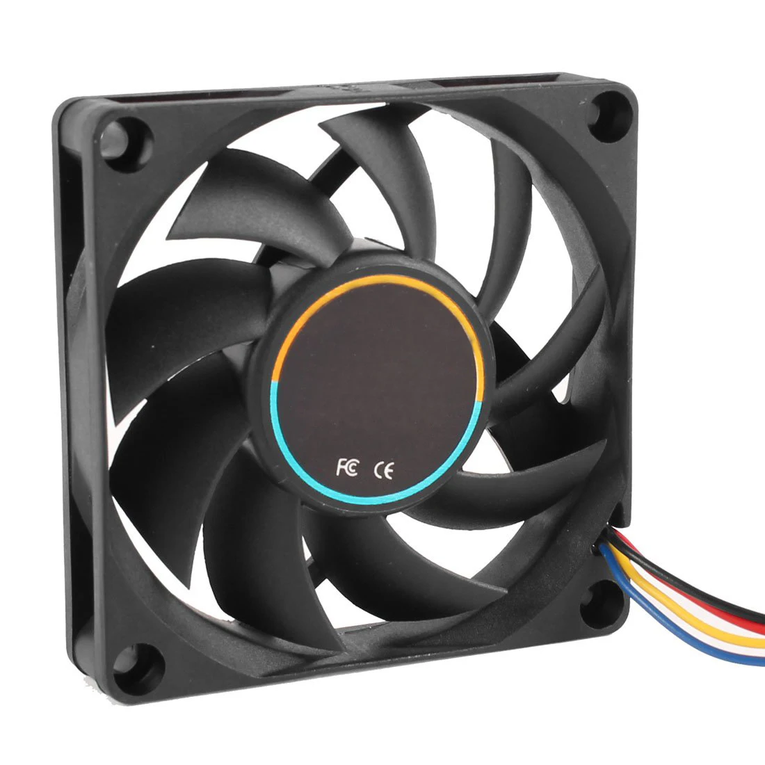 

70x70x15mm 12V 4 Pins PWM PC Computer Case CPU Cooler Cooling Fan Black