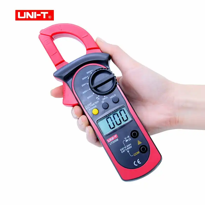 UNI-T UT200 LCD digital hand clamp multimeter backlight Ohm DMM DC AC voltmeter AC ammeter