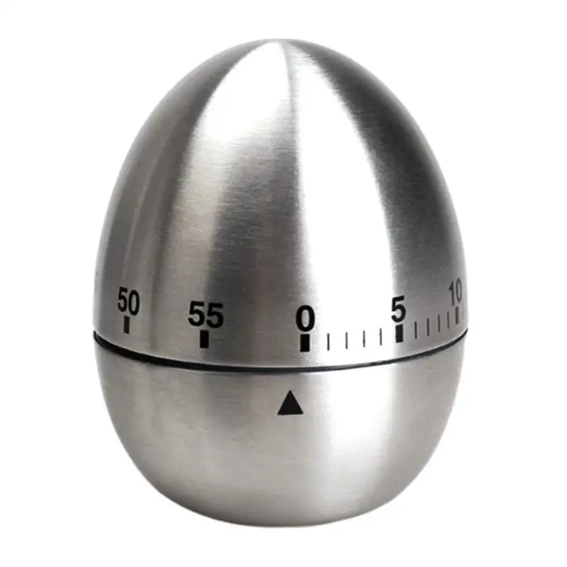60 Minutes Egg Timer Stainless Steel Kitchen Timer Mechanical 360