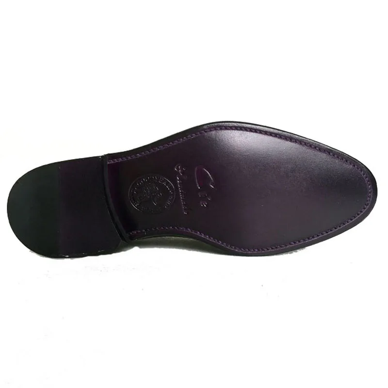 cie Round Toe Genuine Leather Outsole Bespoke Goodyear Welted Handmade Black Tassels Slip-on Men's Shoe loafer 158