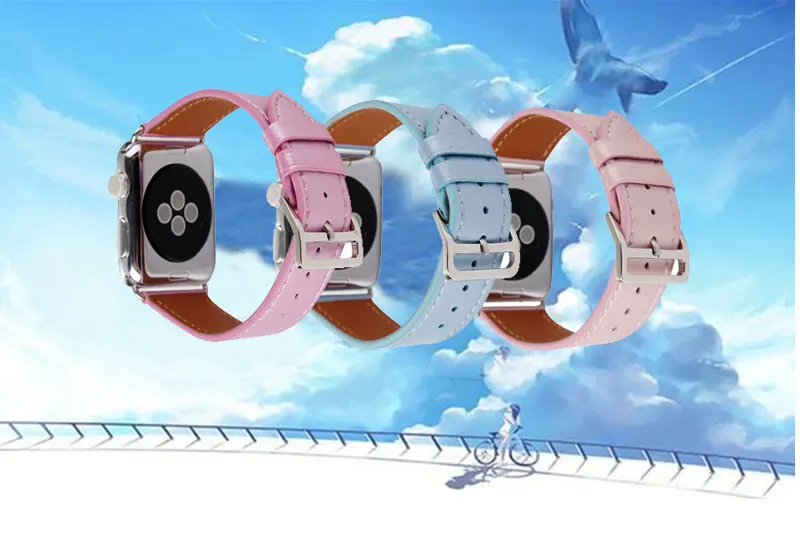 Ремешок из натуральной кожи для apple Watch band 4 (iwatch 5) 44 мм 40 мм apple watch 3 2 1 ремешок 42 мм 38 мм браслет Ремешки для наручных часов