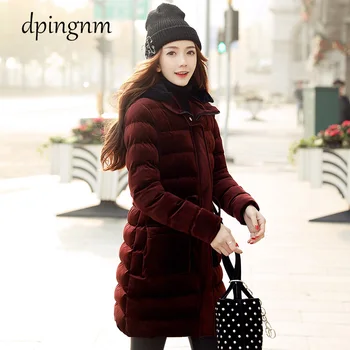 

2019 high quality Arrival Fashion Slim Women Winter Jacket Cotton Padded Warm Thicken Ladies Coat Long Coats Parka Womens Jacket