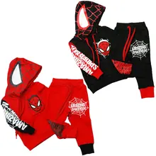 Детские толстовки с капюшоном с рисунком супергероя демисезонная верхняя одежда для мальчиков детская одежда повседневная верхняя одежда с длинным рукавом для детей детская одежда с Человеком-пауком