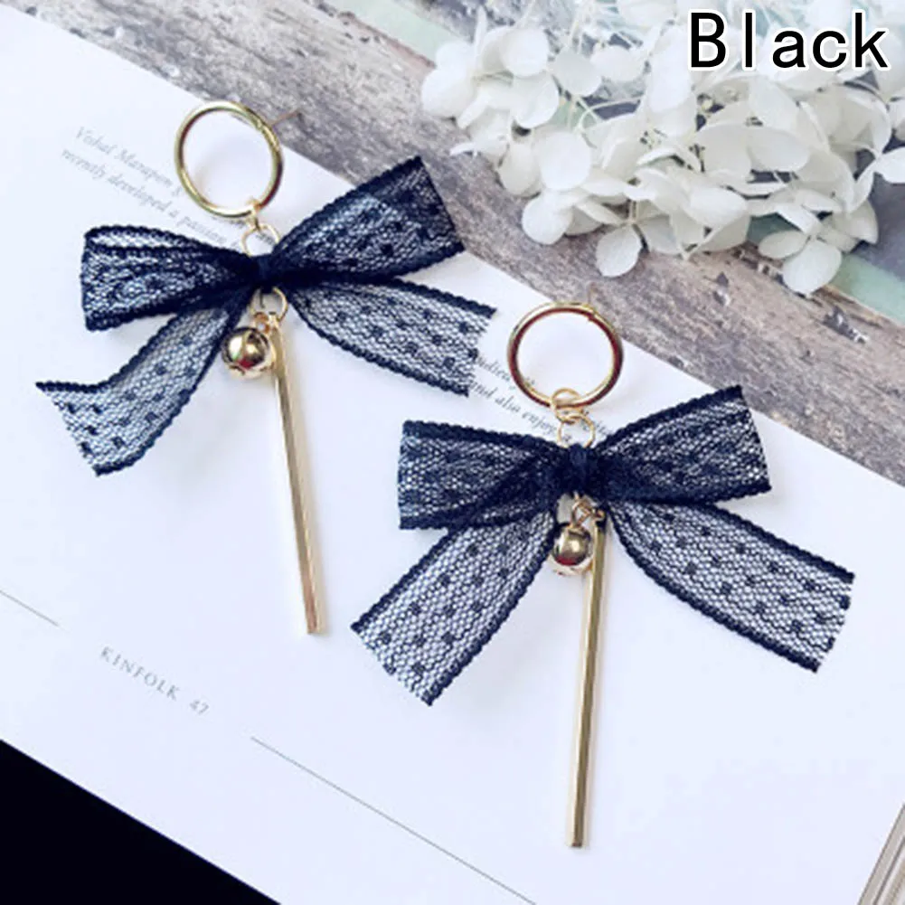 

Lace Embroidery Butterfly Knot Earrings Ribbon Long Earrings Oorbellen Earrings For Women