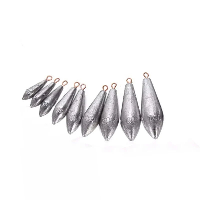 

5PCS/Lot Weight Size 10g/15g/20g/30g/40g/50g/60g/80g/100g water droplets lead weights fishing lead sinkers fishing accessories