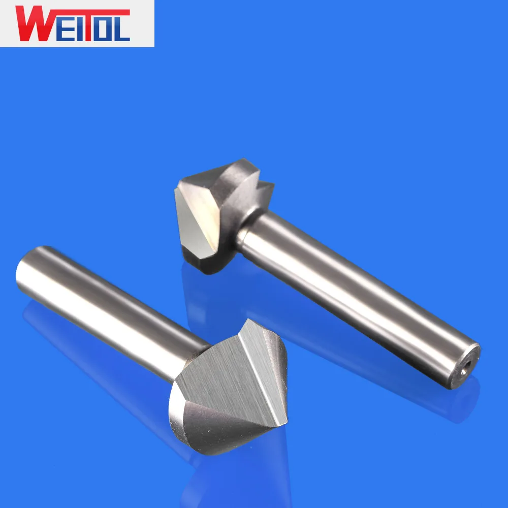 Weitol 1 флейта/3 флейты фаски биты 90 градусов фрезы для резки нержавеющая сталь
