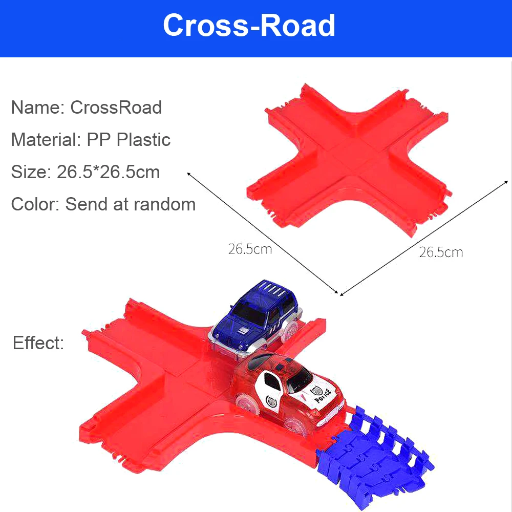 Волшебный трек чудесный светящийся гоночный трек DIY универсальные аксессуары рампа поворот дорожный мост перекресток игрушки для детей