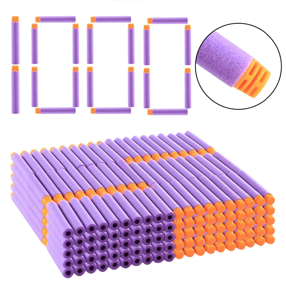 

1000Pcs 7.2cm Universal High Buffered Soft Bullet Darts Flat Head Soft Toy Gun Darts For Nerf N-Strike Elite Series Blasters
