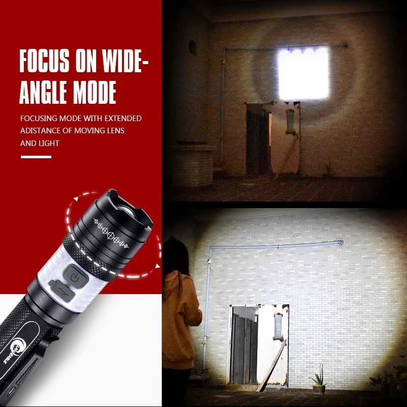 

LED USB Rechargeable Flashlight 3 Mode handheld USB charging Flashlight for Camping Hiking Cycling Torch
