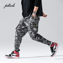 Лидер продаж; дизайн; японский стиль; камуфляжные брюки для бега; брюки-карго; сезон осень; модные уличные брюки с несколькими карманами; повседневные брюки