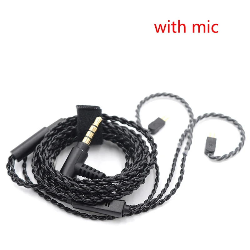 

DIY 0.78mm 2 Pin Upgrade Cable for Weston TFZ 1964 W4r Um3x Es3 Es5 Earphone Copper Cable with Mic for IPhone Android IOS