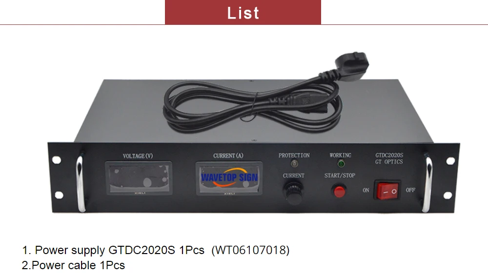 50 Вт Лазерный блок питания GTDC2020S матч с GTPC-50S лазерным диодом