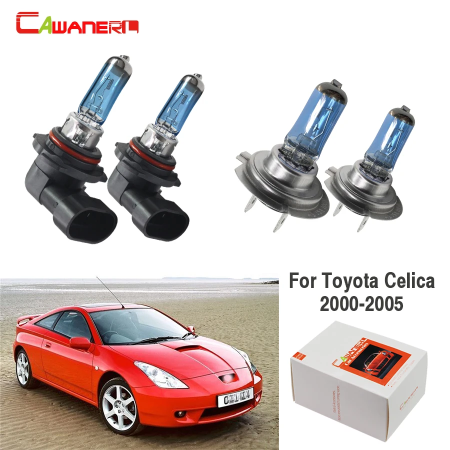 

Cawanerl 2 Pair H7 + 9005 100W Car Light Headlight Halogen Bulb 4300K Warm White For Toyota Celica Hatchback 2-Door 2000-2005