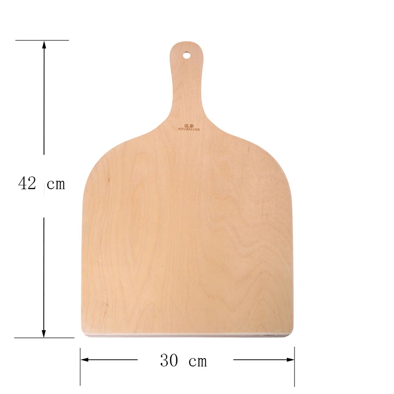 2 Pcs Wooden Pizza Paddle Spatula Pizza Shovel Peel Cutting Board Kitchen Pizza Tray Plate Bakeware Pastry Tools Accessories