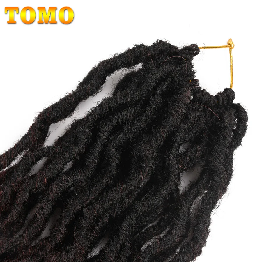 TOMO Ombre Faux locs кудряшки 18 дюймов 24 пряди Мягкие Синтетические накладки косички для волос натуральный красный черный коричневый