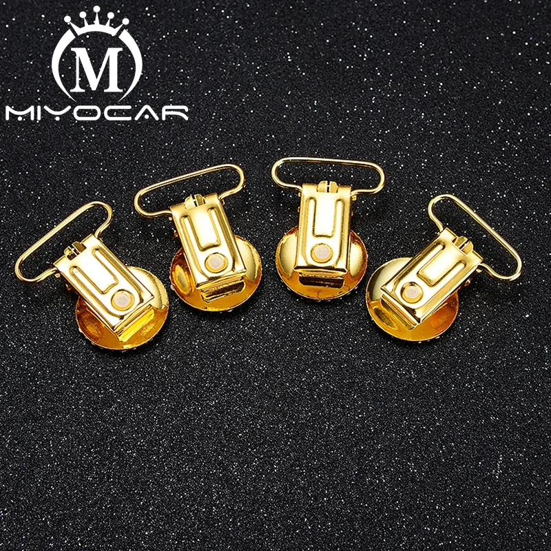 Pcs por Lote Miyocar Projeto Especial Bling Crown Forma Redonda Ouro Clipe Chupeta Titular Bom Qualitysp021 10 4 bling crown forma redonda ouro clipe chupeta