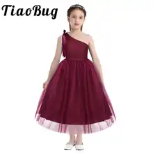 Вышитый цветочный кружевной бант, платье с цветочным узором для девочек, длина до пола, на бретельках, без рукавов, для свадебной вечеринки, торжественное платье