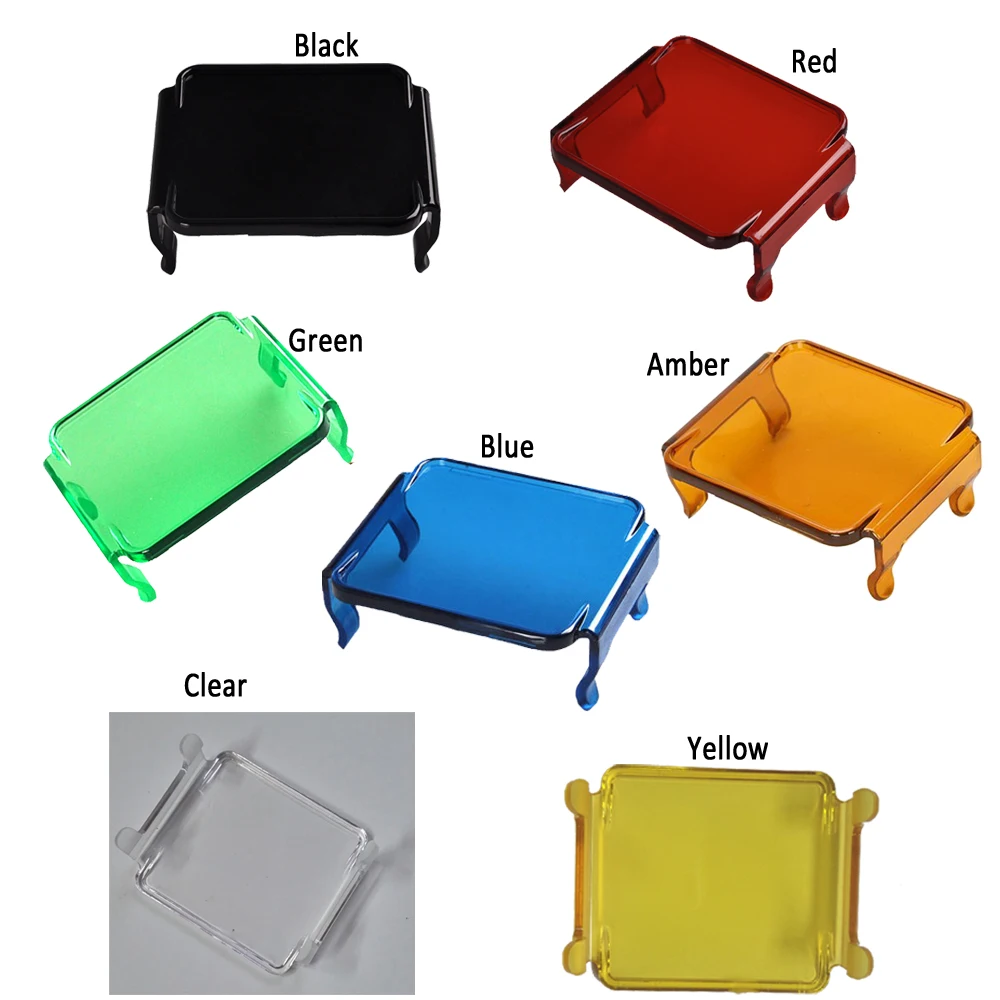 Protetor à Prova de Poeira Barra de Luz de Led Claro para 3x3 Âmbar Unidades Preto Vermelho Verde Azul Polegada 12w Quadrada 18w 24w 4 9 High Quality Automóveis e motos