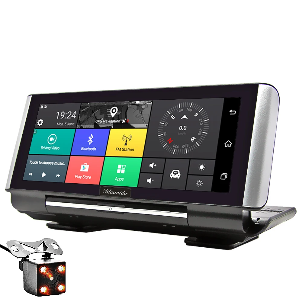 Bluavido " ips 4G ADAS Android автомобильный видеорегистратор gps навигация FHD 1080P Автомобильный видеорегистратор Bluetooth Wi-Fi удаленный монитор