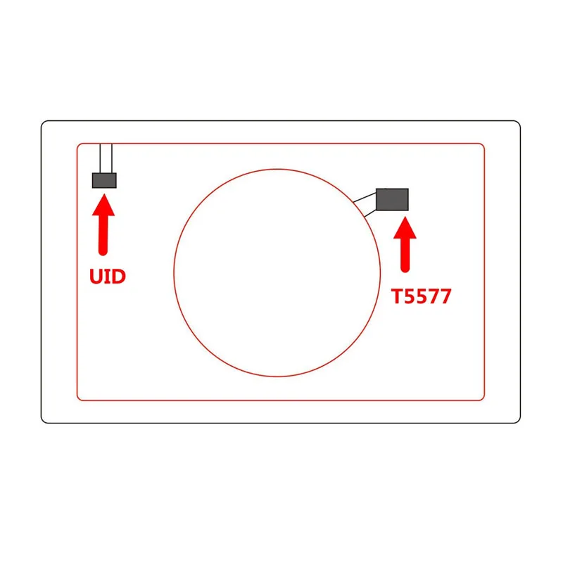 Двойная частота чипа RFID 13 56 МГц 1K UID и EM4305 125 кГц ID пустая считываемая карта