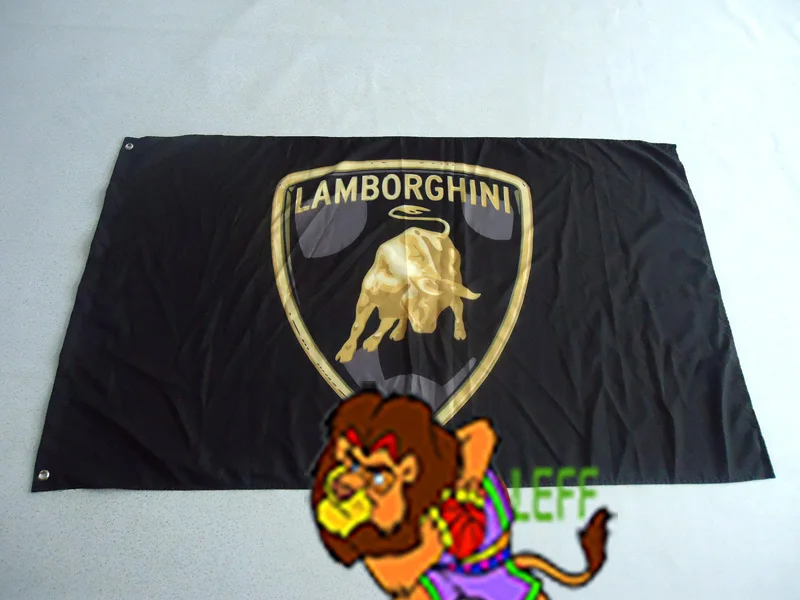 Lamborghini флаг 90*150 СМ 100% полиэстер цифровая Печать | Дом и сад