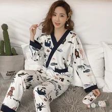 Для женщин s пижамный комплект 2 шт./компл. Ночная рубашка; одежда для сна Для женщин с v-образным вырезом пижамы летняя Домашняя одежда для сна для Для женщин