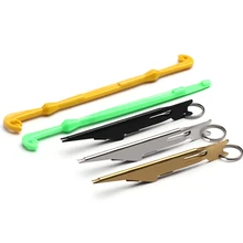 Aço inoxidável/plástico rápido prego nó amarrando ferramenta laço tyer rápido gancho knotter removedor linha cortador pesca com mosca equipamento acessório