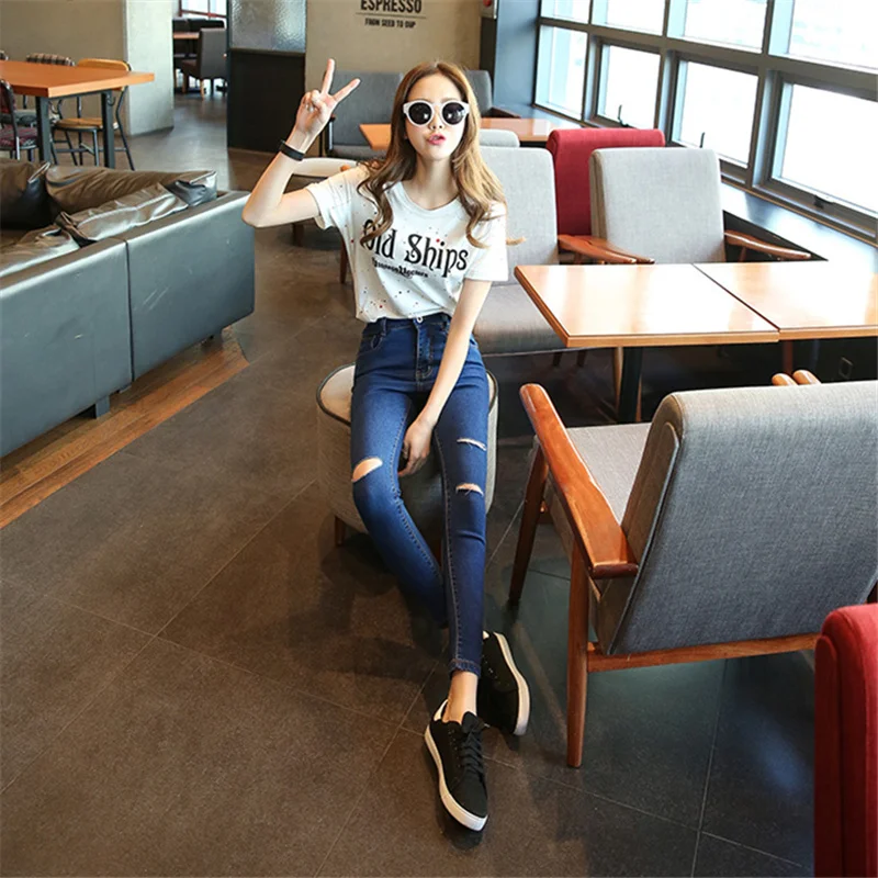 High Waist Jeans For Women Casual Stretch Female Pencil Jeans Lady Vintage Denim Pants Slim Elastic Skinny Trousers 2019 spring High Waist Jeans For Women Casual Stretch Female Pencil Jeans Lady Vintage Denim Pants Slim Elastic Skinny Trousers 2019 spring