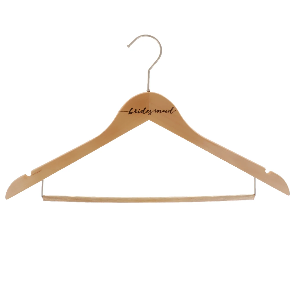 Vintage Engraved Wedding Wooden Hanger Wardrobe Organizer Bride/Groom/Bridesmaid/Groomsman/Darling Wife/Loving Husband