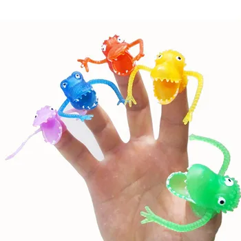 

10 Pcs / Set Finger Puppets Plastic Dinosaur Finger Toys Mini Kids Develop Kids Imagination Fun Toys Cherryb