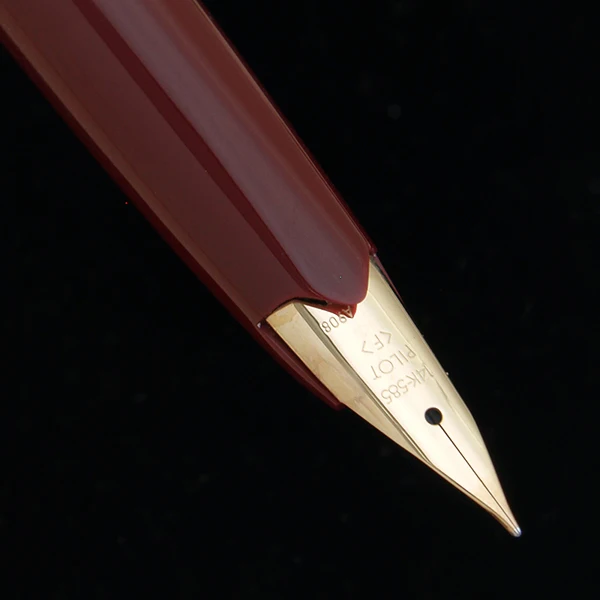 Оригинальная платиновая 14 к золотая ручка с длинным стержнем Шестигранная Нескользящая авторучка длинное перо - Цвет: Бургундия